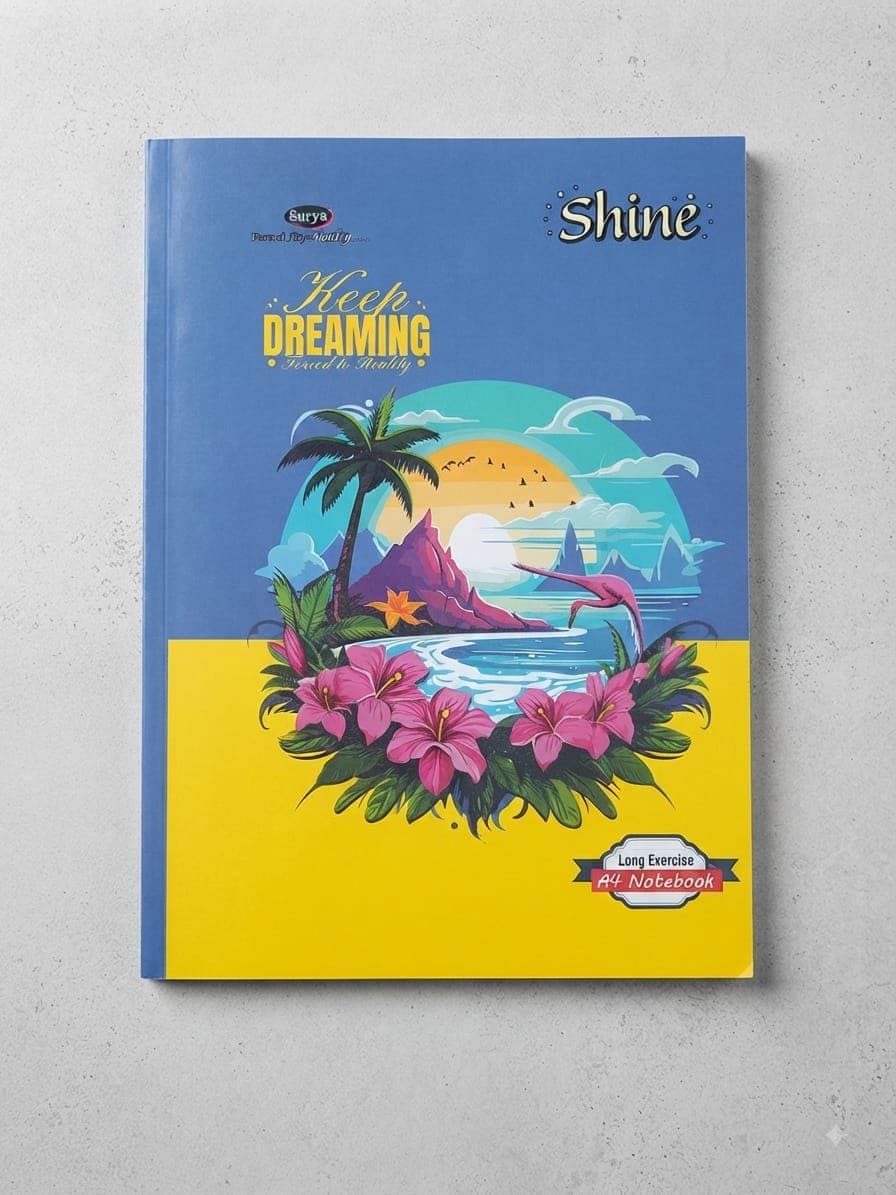 SURYA HINDI LONG EXERCISE A4 NOTEBOOK ( 1 PACKET 1 PCS ) 350 PAGES
